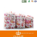 2015 flower pattern bag in bag three piece cosmetic case